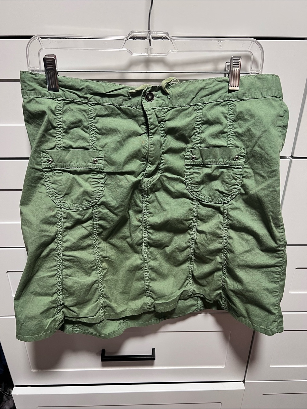 XCVI Olive Utility Skirt with Front Pocket